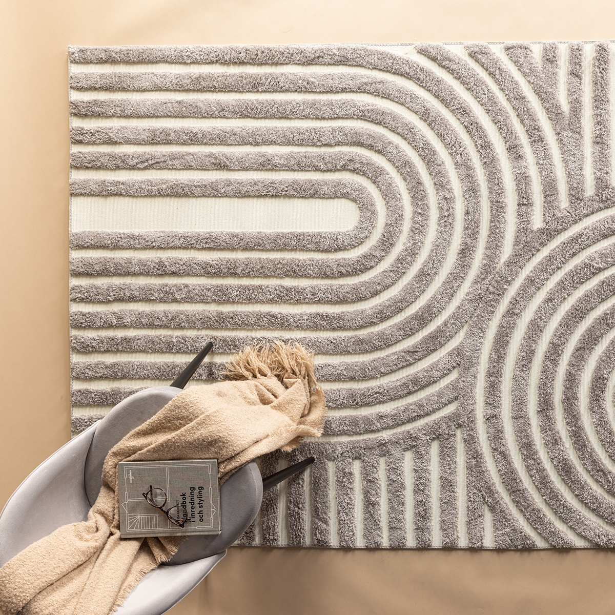 Linnea vloerkleed grijs - 290 x 200 cm - groot - woonkamer - kopen - slaapkamer - scandinavisch