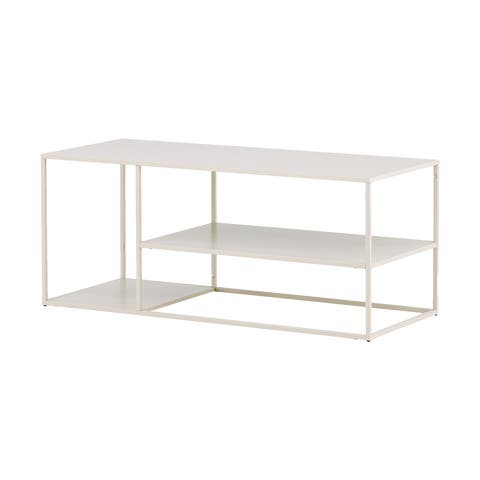 Jesse metalen salontafel beige - 120 x 55 cm