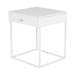 Lewis metalen nachtkastje wit - 43 x 41 cm