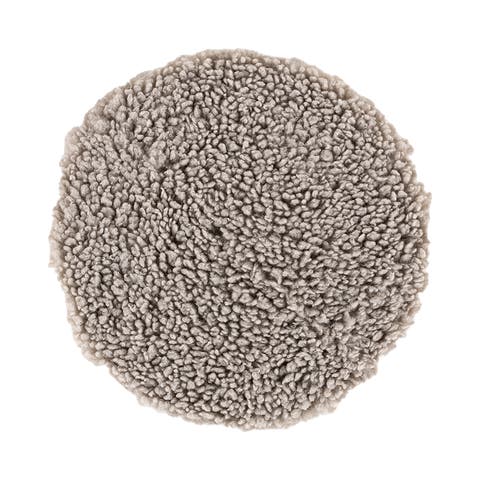 Malia teddy vachtje lichtgrijs - Ø 34 cm