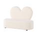 Aryna kinderbankje teddy wit - met hartvormige rugleuning