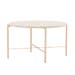 Thora ronde salontafel beige - met stenen blad - Ø 70 cm