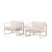 Ebba tuin loungeset beige 3 delig – twee stoelen en een salontafel - met zitkussens