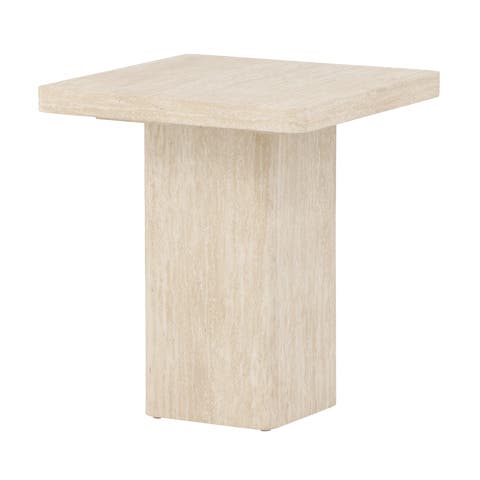 Hannes houten salontafel beige - 50 x 50 cm