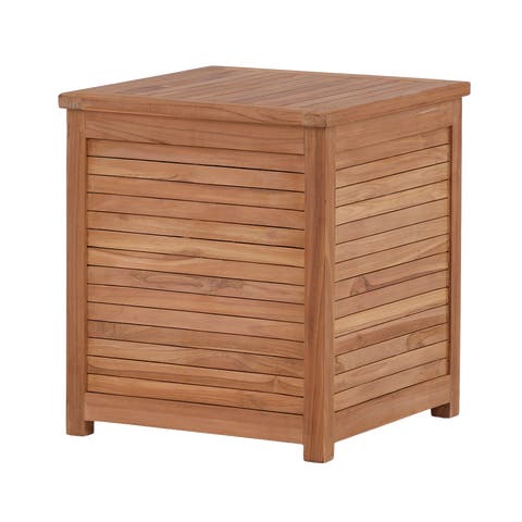Dave teakhouten opbergkist naturel - 53 x 60 cm