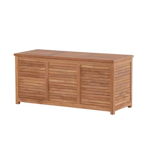 Dave teakhouten opbergkist naturel - 130 x 60 cm