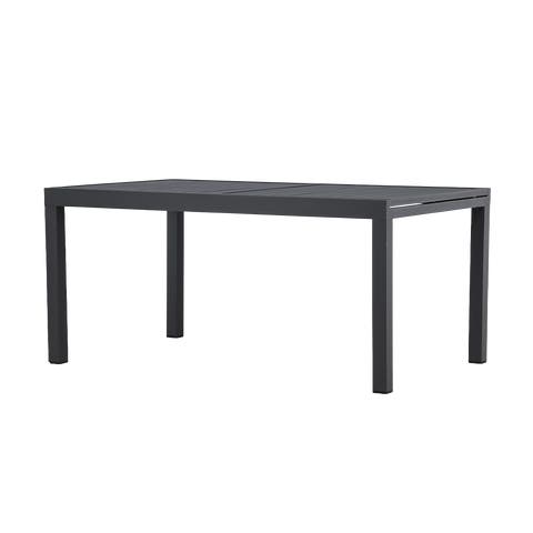 Grace aluminium uitschuifbare tuintafel zwart - 160 tot 240 x 100 cm