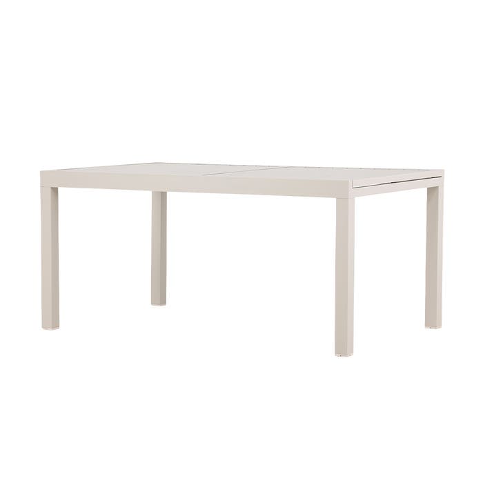 Grace aluminium uitschuifbare tuintafel beige tot 160 tot 240 x 100 cm