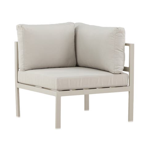 Glen aluminium modulair tuin hoekelement beige - 74 x 65 cm