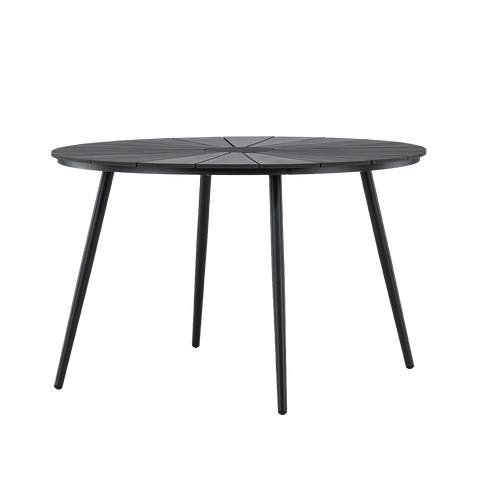 Denzel polywood ronde tuintafel zwart - Ø 120 cm