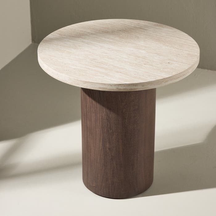 Tribesigns Ronde bijzettafel, kleine houten bijzettafel, 50 x 50 x 64 cm, banktafel, salontafel, nachtkastje voor woonkamer slaapkamer, bruin Tribesigns Ronde bijzettafel, kleine houten bijzettafel, 50 x 50 x 64 cm, banktafel, salontafel, nachtkastje voor woonkamer slaapkamer, bruin