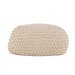 Sylvie gevlochten ronde poef beige - Ø 60 cm