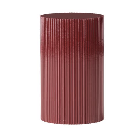 Asa houten bijzettafel bordeaux rood - Ø 31 cm