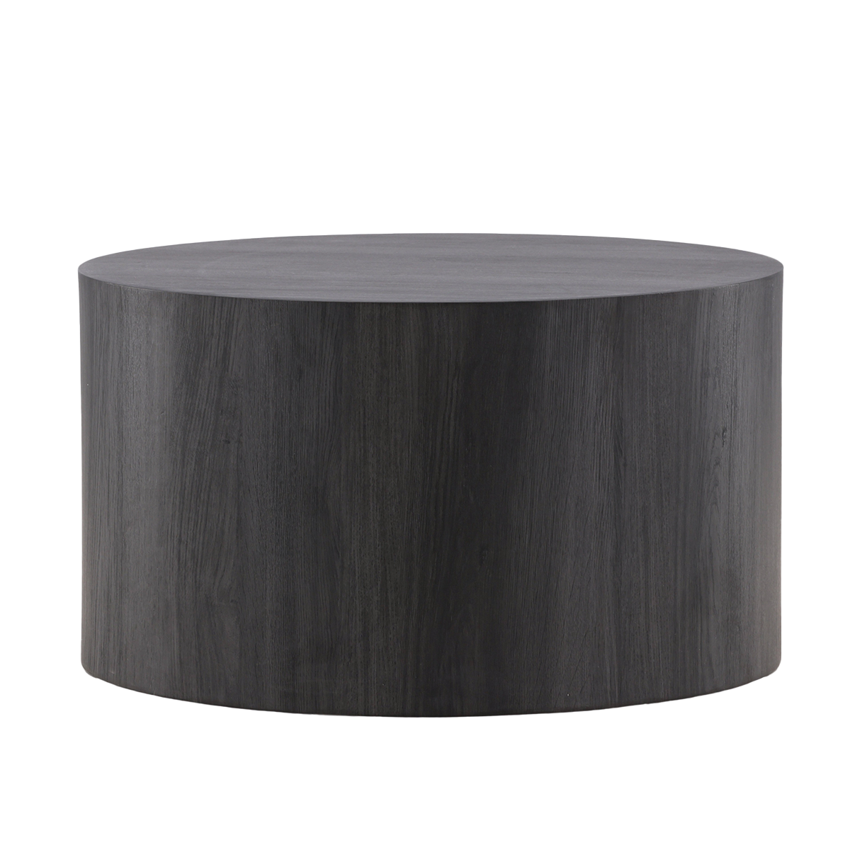 Nest living Zayn houten salontafel zwart - Ø80 cm