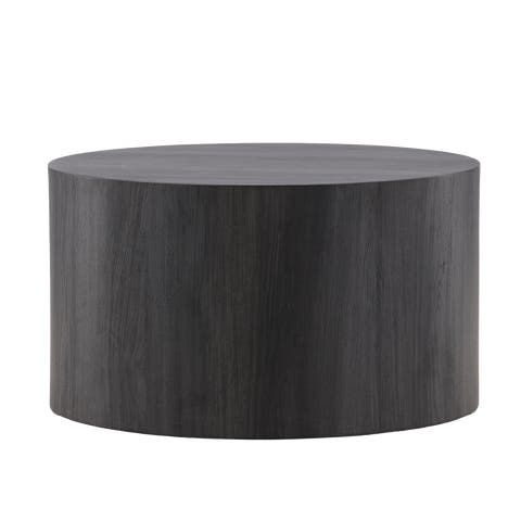Zayn houten salontafel zwart - Ø80 cm