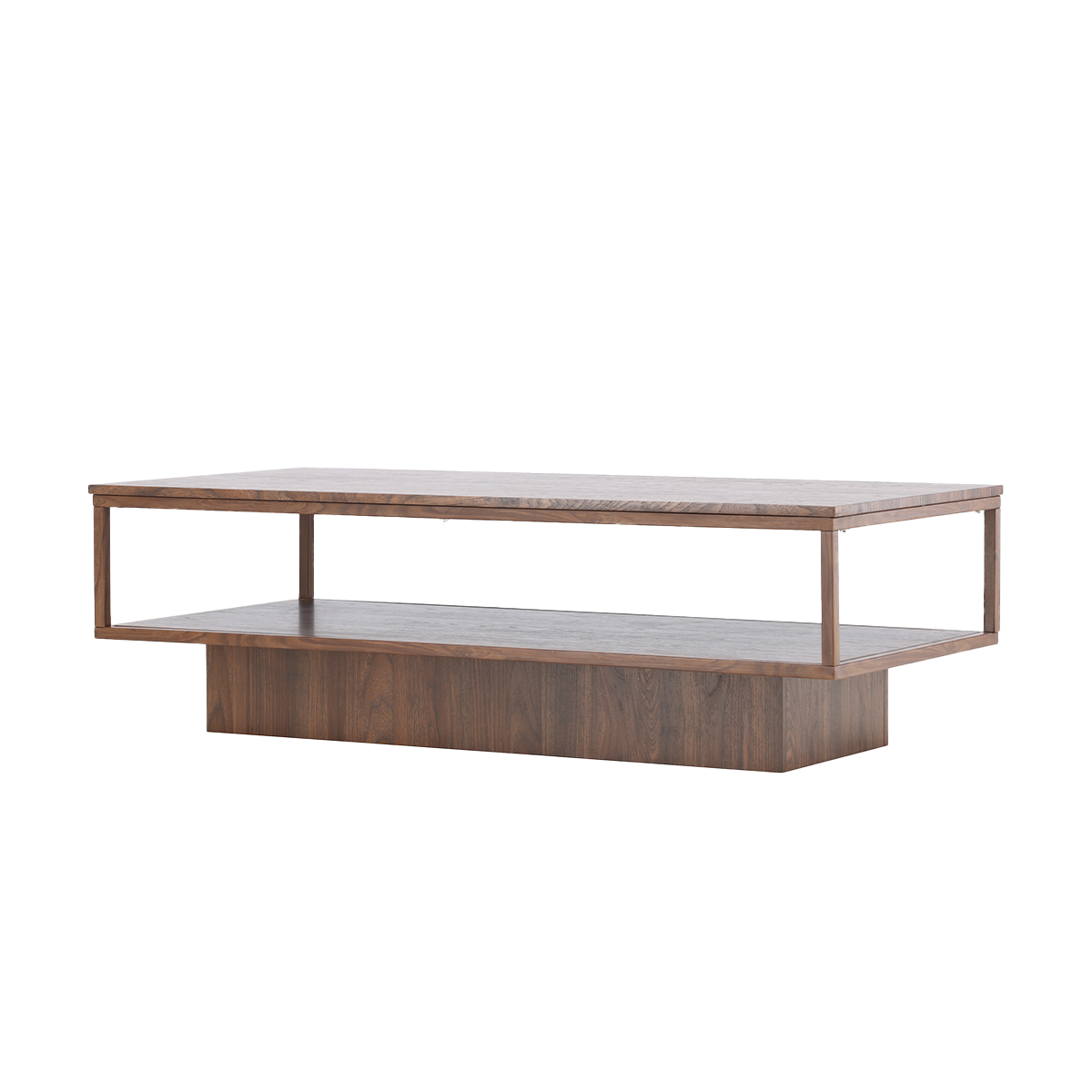 Nest living Diede houten salontafel bruin - 130 x 40 cm