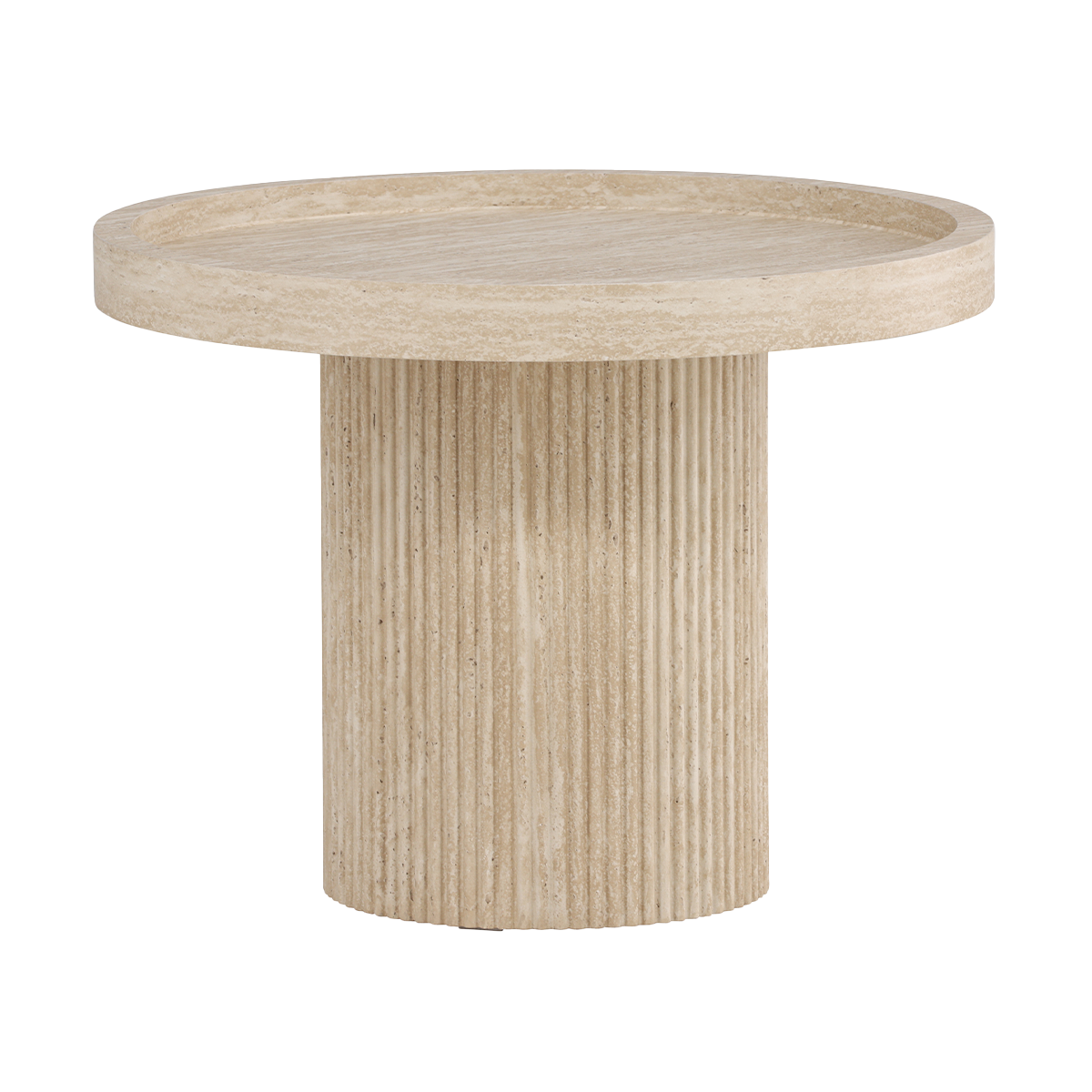 Nest living Micah houten bijzettafel beige - Ø 60 cm