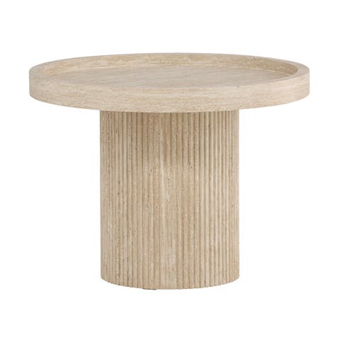Micah houten bijzettafel beige - Ø 60 cm
