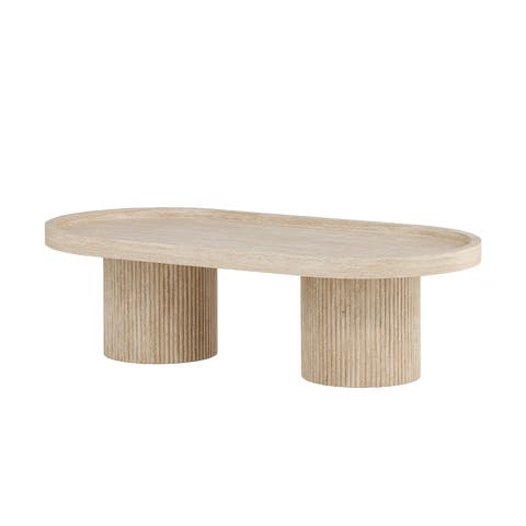 Micah houten salontafel beige - 120 x 60 cm