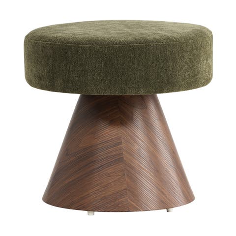 Lexi ronde poef donkergroen - Ø 48 cm