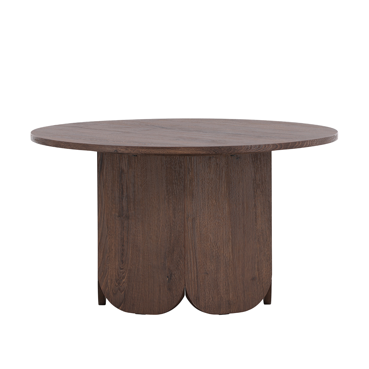 Nest living Naftali ronde houten salontafel donkerbruin - Ø 80 cm