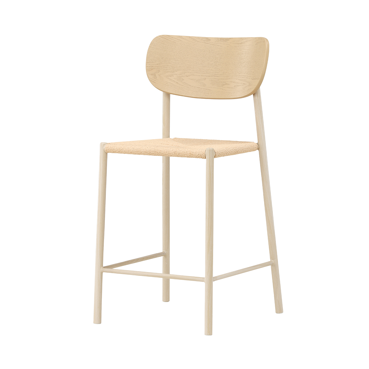 Rian barkruk met rotan zitting beige - 67 cm