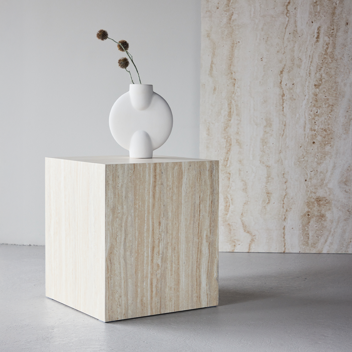 Zayn vierkante bijzettafel zand - 40 x 40 cm - tafeltje - salontafel - koffietafel