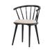 Paco houten spijlen eetkamerstoel met vast zitkussen - zwart