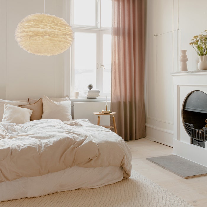 Eos X-large hanglamp white - met koordset wit - Ø 75 cm - wit - verenlamp