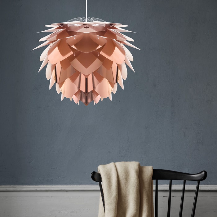 Silvia Medium hanglamp copper - met koordset wit - Ø 50 cm - koperen - scandinavisch