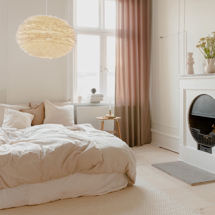 Eos X-large lampenkap white - Ø 75 cm - witte - veren