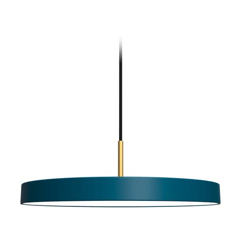 Asteria Medium hanglamp petrol blue - met koordset - Ø 43 cm