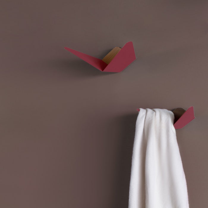 Butterflies Mini wandhaak ruby red - rode - haak