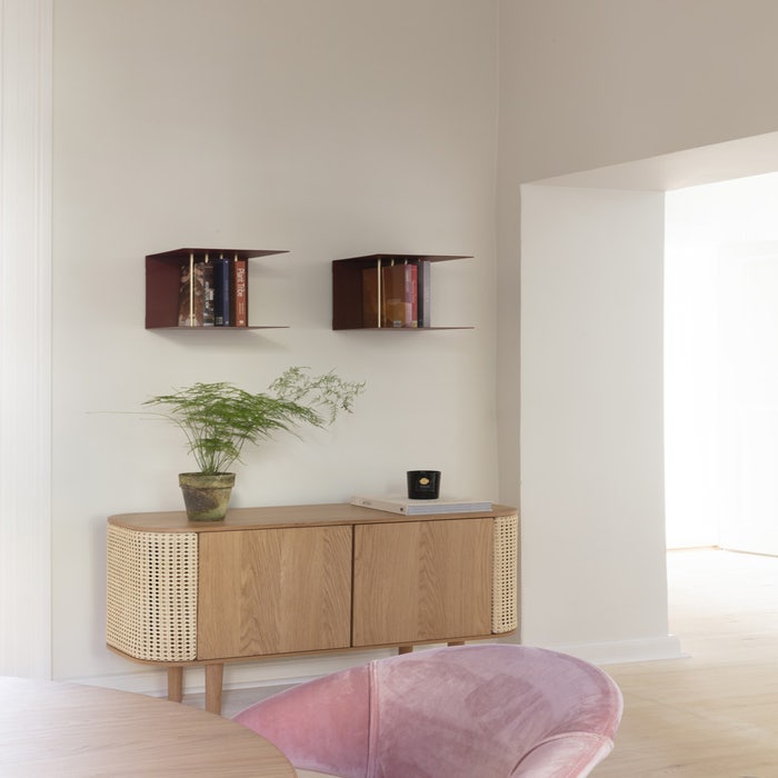 Teaser shelf aluminium wandrek ruby red  - rode - scandinavisch
