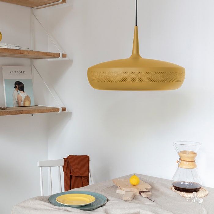 Clava Dine hanglamp ochre - Ø 43 cm - gele - keukenlamp