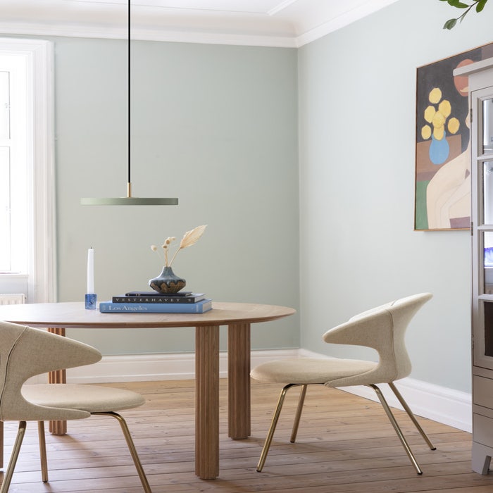 Asteria Mini hanglamp nuance olive - met koordset - Ø31 cm - eettafel - slaapkamer - woonkamer - led - keuken - metaal - modern