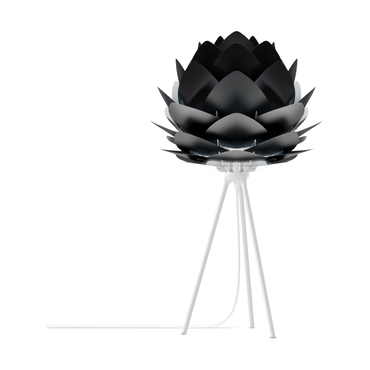 Silvia Mini tafellamp black - met tripod wit - Ø 32 cm
