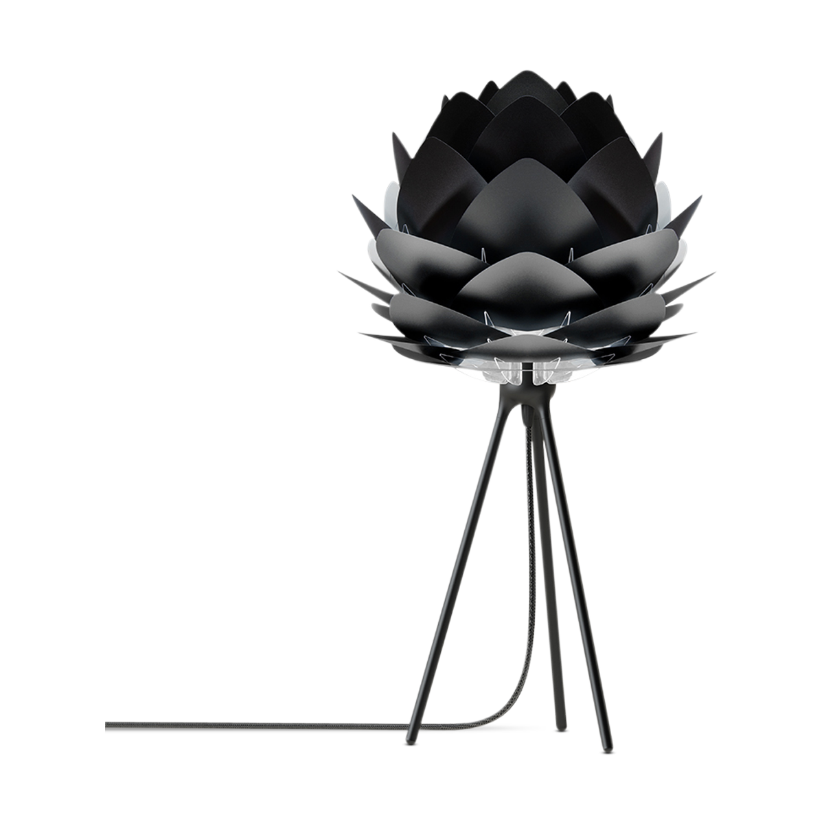 Silvia Mini tafellamp black - met tripod zwart - Ø 32 cm