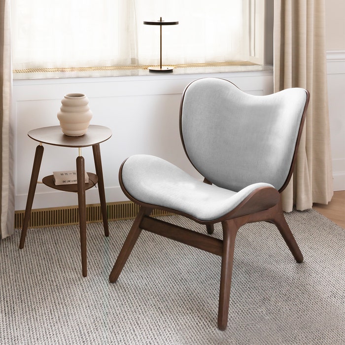 A Conversation Piece houten fauteuil donker eiken - Sterling - design - fauteuil - stof - houten - lounge - scandinavisch - eiken - sterling