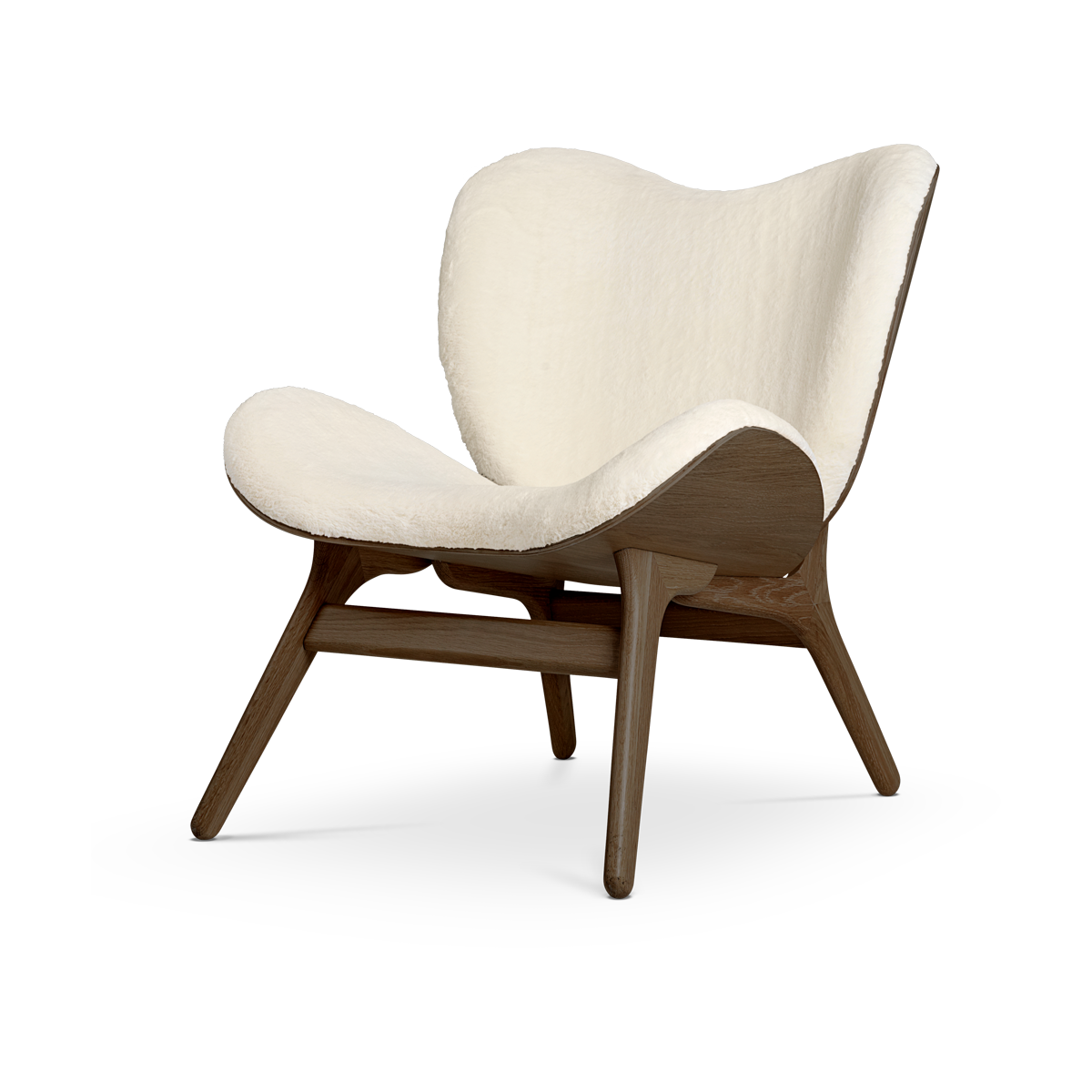 A Conversation Piece houten fauteuil donker eiken - Teddy White