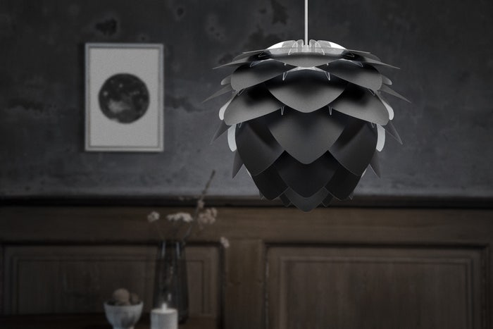 Silvia Mini hanglamp black - met koordset wit - Ø 32 cm - eettafel - design - slaapkamer - woonkamer - keuken - hal