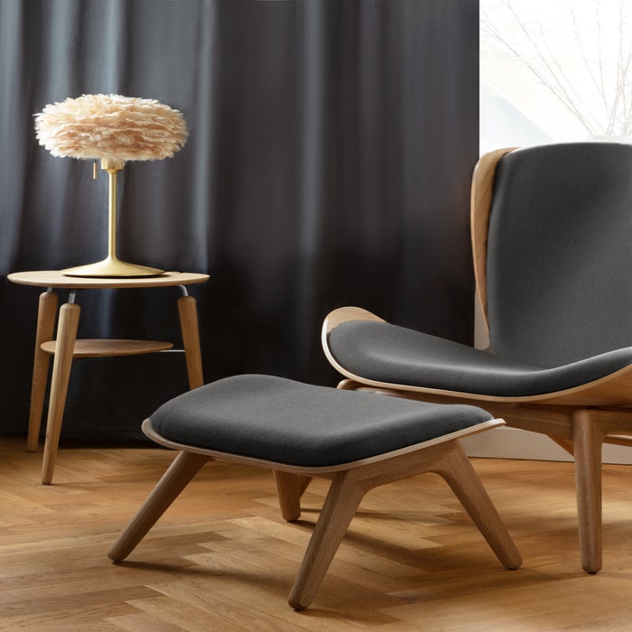 The Reader Ottoman houten voetenbank - Shadow - fauteuil - laag - grijs - design - binnen - antraciet