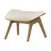 The Reader Ottoman houten voetenbank - Teddy white