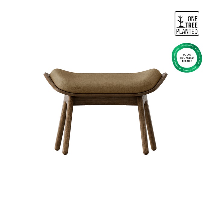 The Reader Ottoman houten voetenbank donker eiken - Sugar brown - fauteuil - laag - design - binnen - bruin