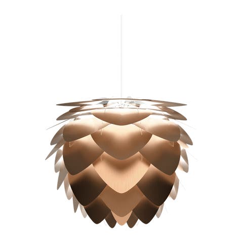 Aluvia Medium hanglamp brushed bronze - met koordset wit - Ø 59 cm