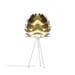 Aluvia Mini tafellamp brushed brass - met tripod wit - Ø 40 cm