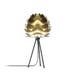 Aluvia Mini tafellamp brushed brass - met tripod zwart - Ø 40 cm