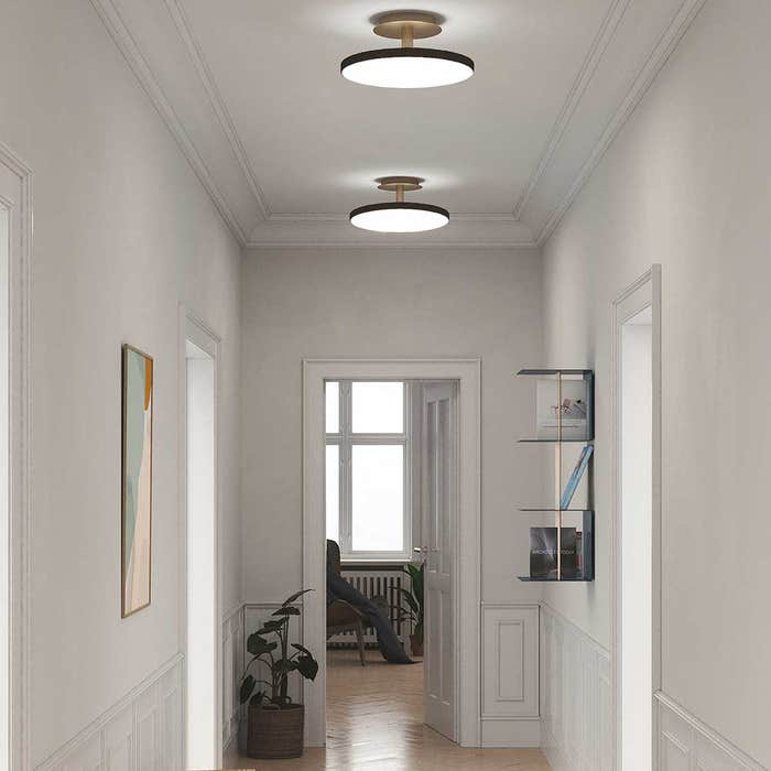 Asteria Up Medium plafondlamp black - Ø 43 cm - plafonniere - woonkamer - led - slaapkamer - goud - keuken - moderne - dimbaar - gang