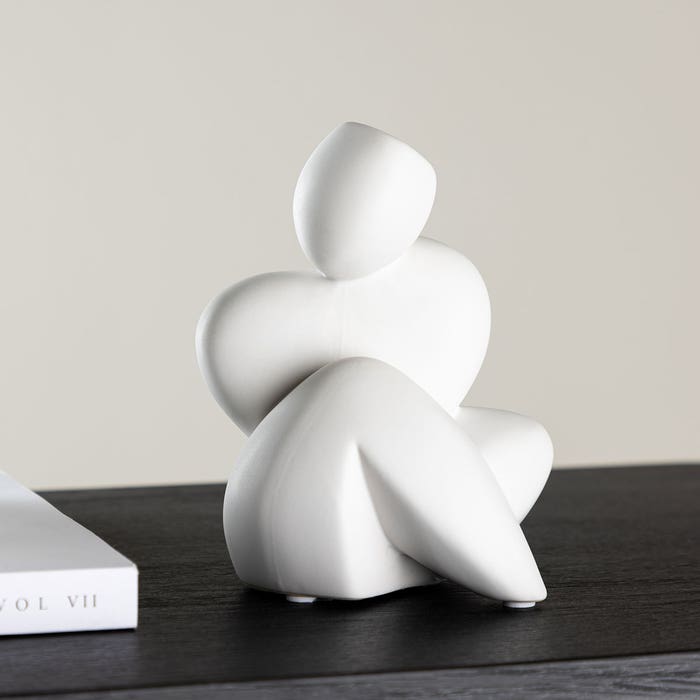 Anna stenen sculptuur lichaam wit  - woondecoratie - beeld - vrouw - moderne