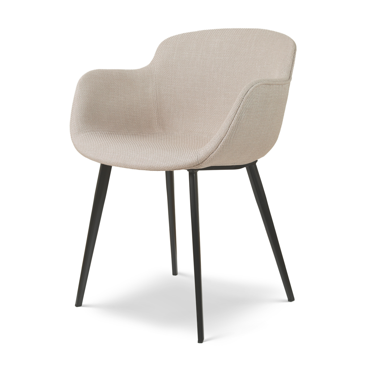 Elma eetkamerstoel beige met armleuning 